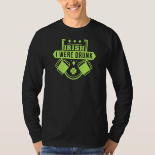 Camiseta Irlandês I was Bebado Dia de São Patrício Party