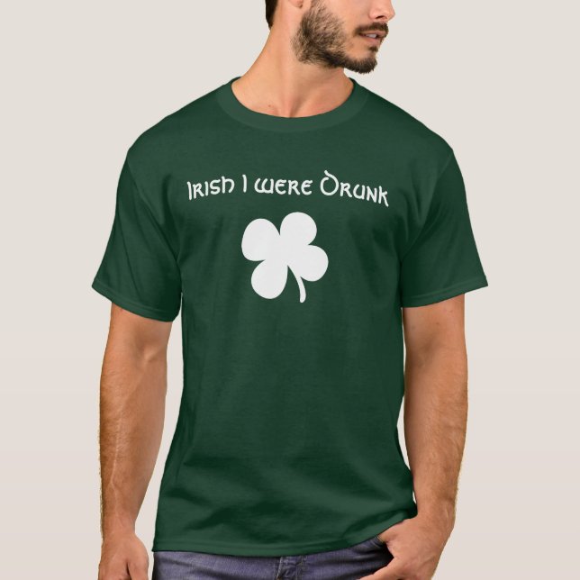Camiseta Irlandês I was Bebado Shirt (Dark) (Frente)