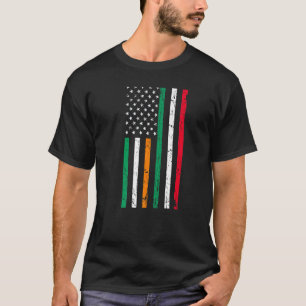 Camiseta Irlandês Italiano American Flag Irlanda Itália EUA