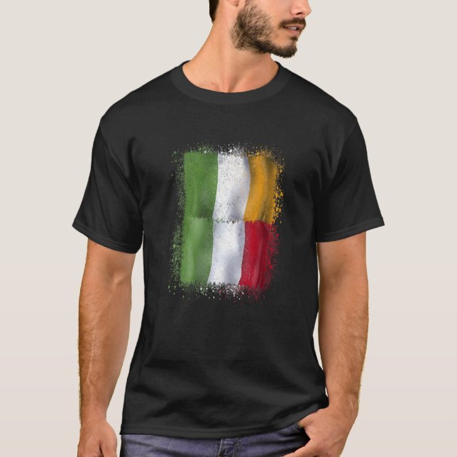 Camiseta Irlandês Italiano Love Ireland E Itália (Frente)