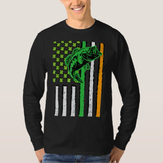 Camiseta Irlandês Norte-Americano Pavilhão Pesca Peixe São 