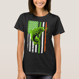 Camiseta Irlandês Norte-Americano Pavilhão Pesca Peixe São