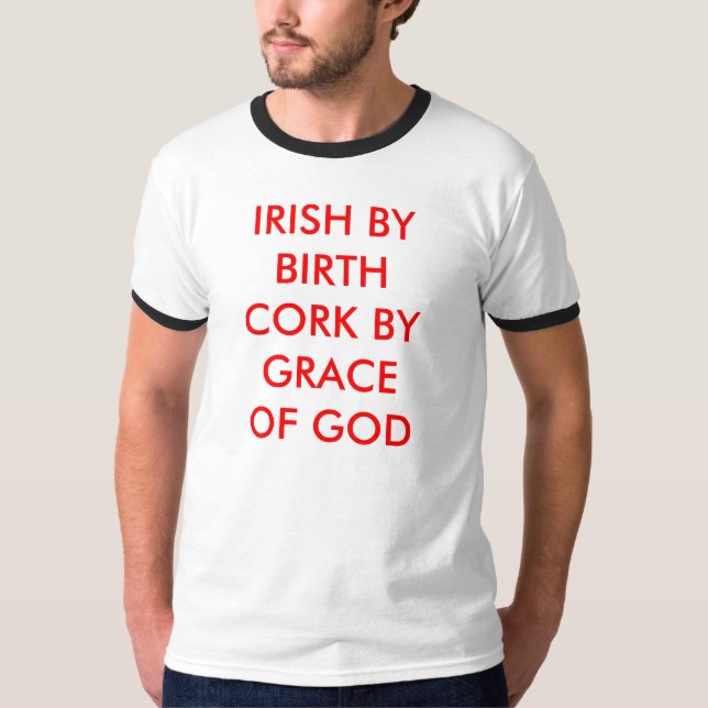CAMISETA IRLANDÊS PELA CORTIÇA DO NASCIMENTO PELO DEUS DE (Frente)