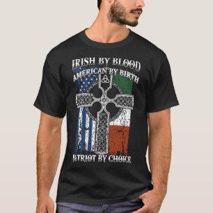 Camiseta irlandês pelo americano do sangue pelo patriota d