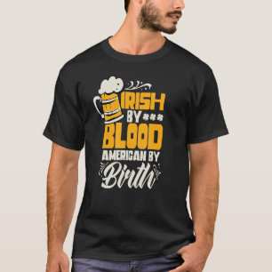 Camiseta Irlandês Por Blood American Por Dia de São Patríci