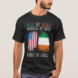 Camiseta Irlandês Por Blood American Por Nascimento Patrio