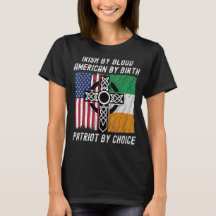 Camiseta Irlandês Por Blood American Por Nascimento Patriot