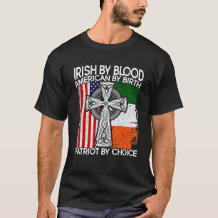 Camiseta Irlandês Por Blood American Por Nascimento Patriot