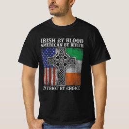Camiseta Irlandês Por Blood American Por Nascimento Patriot