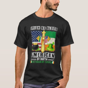 Camiseta Irlandês Por Blood American Por Nascimento Vetera