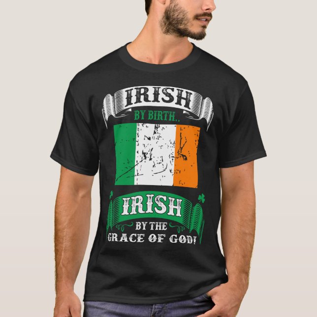 Camiseta Irlandês Por Nascimento Irlandês Por Graça De Deus (Frente)
