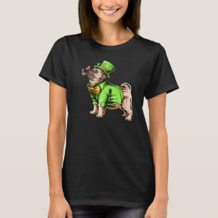 Camiseta Irlandês Pug Dia de São Patrício Funny Leprechaun 