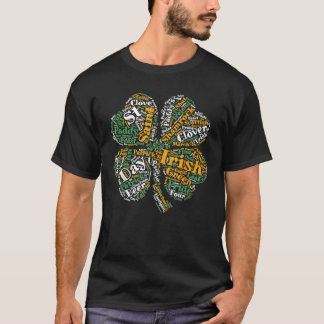 Camiseta Irlandês Quatro Folhas de Véu Shamrock Tee Rua.D d