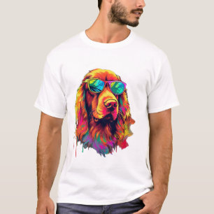 Camiseta Irlandês Red Setter Dog Raça para um Irlandês Verm