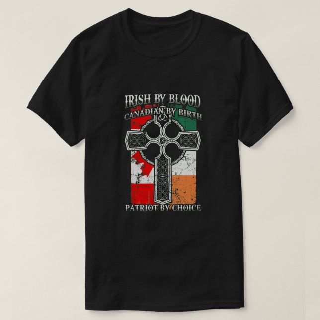 CAMISETA IRLANDÊS SANGUE CANADIANO (Frente do Design)