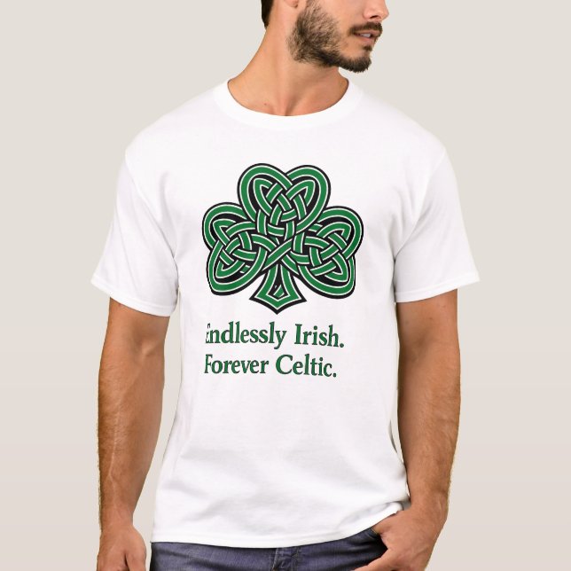 Camiseta Irlandês sem fim. Céltico para sempre. (Frente)