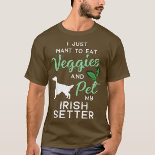 Camiseta Irlandês Setter Funny Vegan Dog Proprietário do La