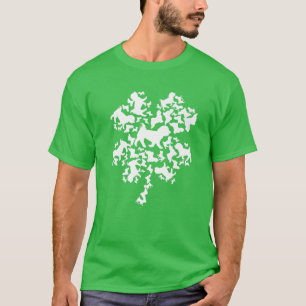 Camiseta Irlandês Shamrock Dia de São Patrício maltês F