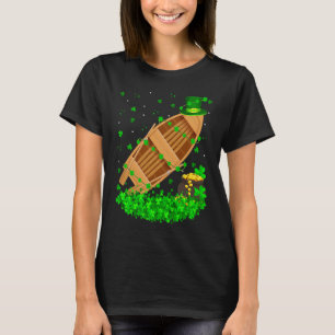 Camiseta Irlandês Shamrock Leprechaun Barcos de Pesca Rua P