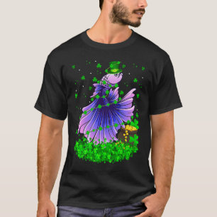 Camiseta Irlandês Shamrock Leprechaun Betta Fish Rua de Pat
