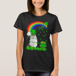 Camiseta Irlandês Shamrock Rainbow Lucky Ragdoll Rua Patrão