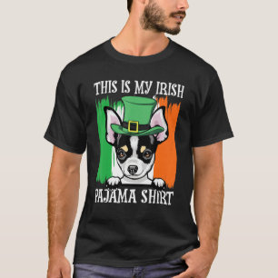 Camiseta Irlandês Sorte Sorte Trevo Verde C Chihuahua Dia d