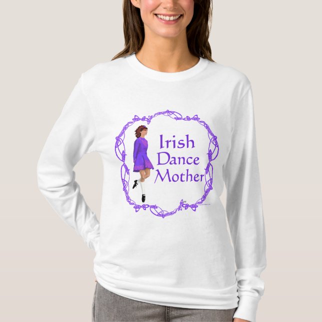 Camiseta Irlandês Step Dance Mãe (Frente)