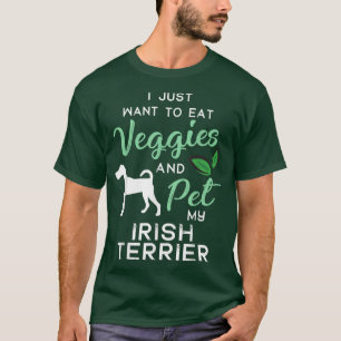 Camiseta Irlandês Terrier Funny Vegan Dog Proprietário do L