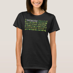 Camiseta Irlandês Vestindo verde ganhando Dia de São Patríc