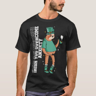 Camiseta Irlandês Você Supera Ansiedade Estresse Sensibiliz