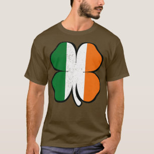 Camiseta Irlandesa Irlandesa Incomodada Cores Quatro Folhas