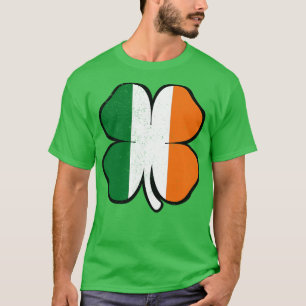Camiseta Irlandesa Irlandesa Incomodada Cores Quatro Folhas