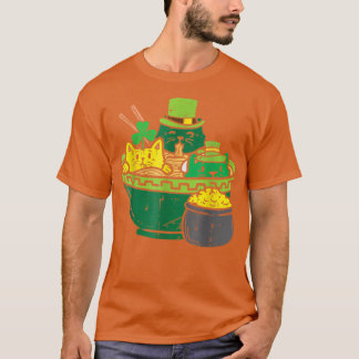 Camiseta Irlandesa Ramen Gata As Mulheres De Dia de São Pat