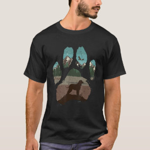 Camiseta Irlandesa Water Spaniel Paw Mãe Pai Mulher Cachorr