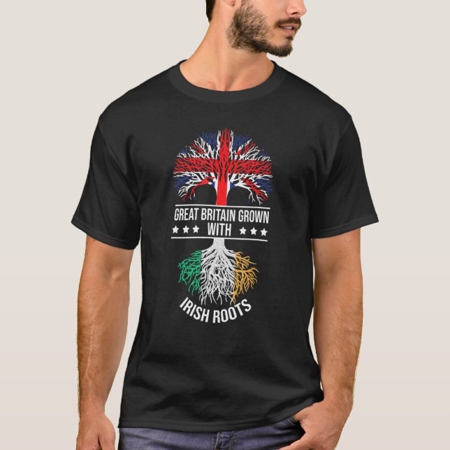 Camiseta Irlandeses Raízes Imigrantes Excelente de Antecede (Frente)