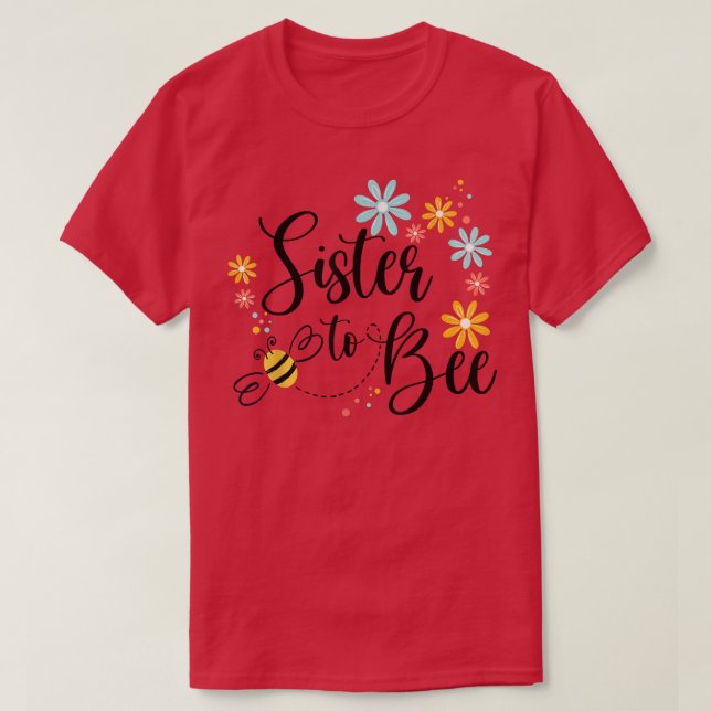 Camiseta Irmã A Ser, Lindo Anúncio De Gravidez Para Sis (Frente do Design)