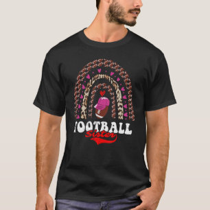 Camiseta Irmã Americana de Futebol Leopard Rainbow