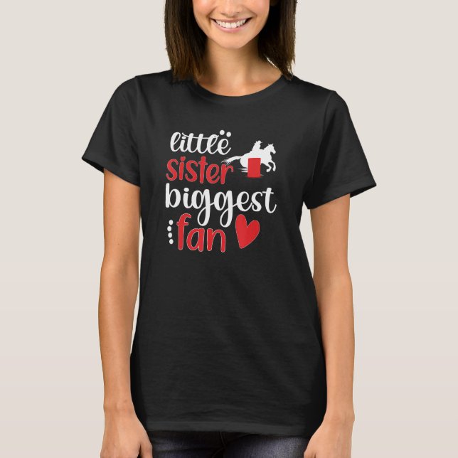 Camiseta Irmã Barrel Racer Irmã de Corridas de Barrel (Frente)