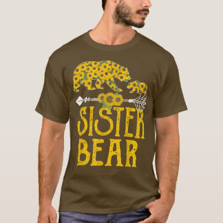 Camiseta Irmã Bear Family Sunflower Lover