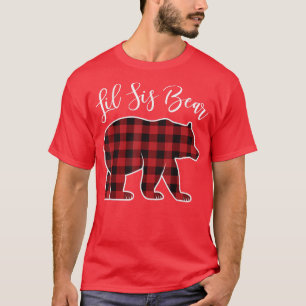 Camiseta Irmã Bear Pajama Red Buffalo Xmas Família Funny C
