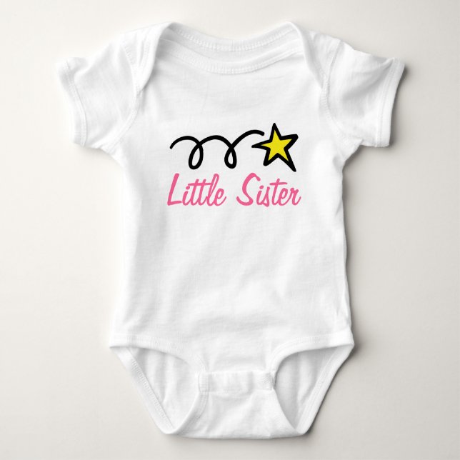 Camiseta Irmã bebê criança trepideira para recém-nascidos (Frente)