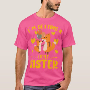 Camiseta Irmã Bebê Revela Estou Ficando Uma Pequena Irmã Bo