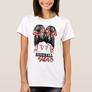 Camiseta Irmã Beisebol Rapariga Engraçada Irmã Mãe
