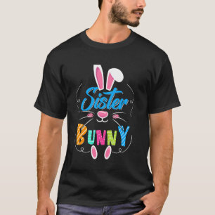 Camiseta Irmã Bonita Bunny Orelhas Divertidas de Coelho Fel