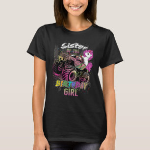 Camiseta Irmã Bonita De Uma Garota De Caminhão De Monstro