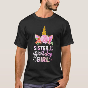 Camiseta Irmã Bonita de Unicórnio da Mãe de Aniversário