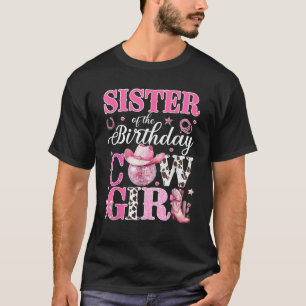 Camiseta Irmã Bonita Do Aniversário Vaca Rodeo Ocidental