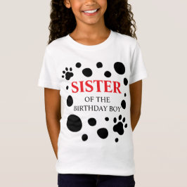 Camiseta Irmã com Pintas Dalmáticas do Menino/Menina da Fes
