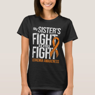 Camiseta Irmã Combater Minha Luta Contra a Leucemia Fita