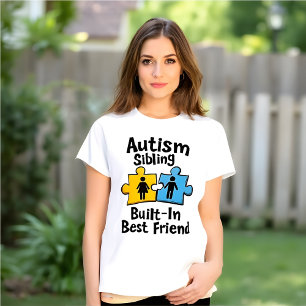 Camiseta Irmã da Consciência do Autismo: Melhor Amigo Integ